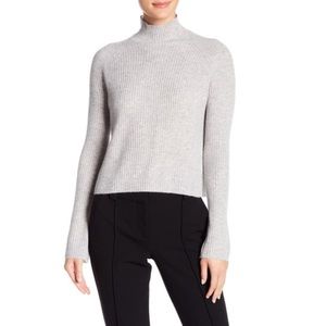 NWT Minnie Rose Grey Cashmere Turtleneck Sweater L